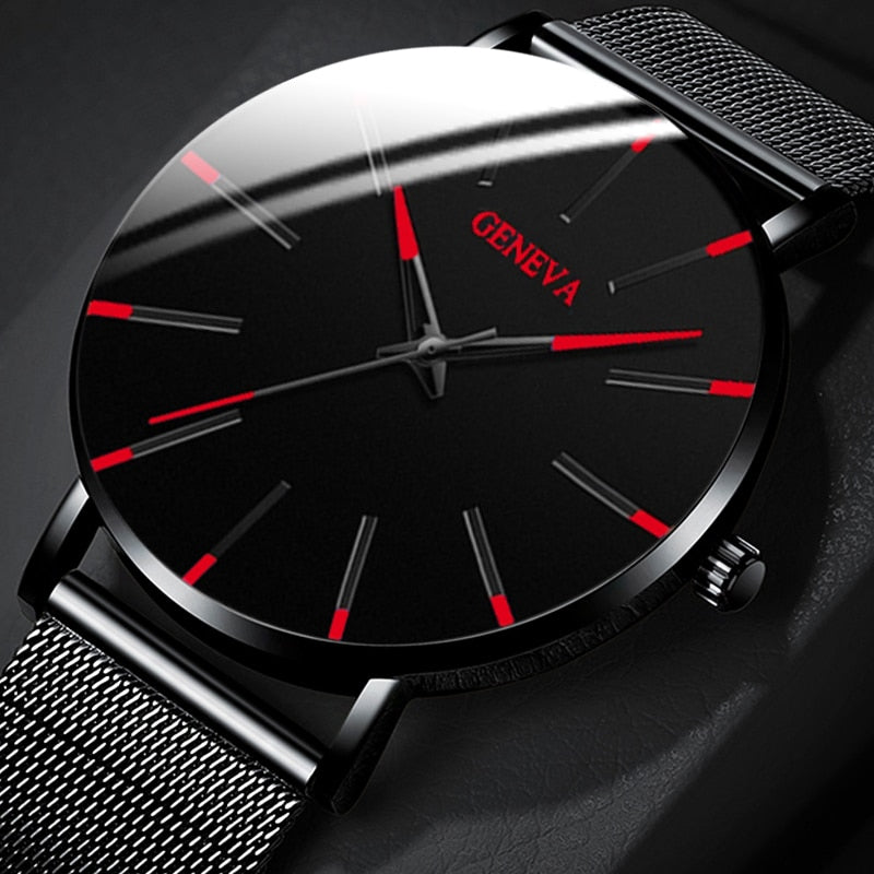 Relógio Masculino Geneva Minimalista Ultra Fino