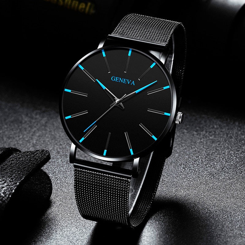 Relógio Masculino Geneva Minimalista Ultra Fino