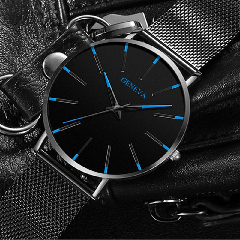 Relógio Masculino Geneva Minimalista Ultra Fino