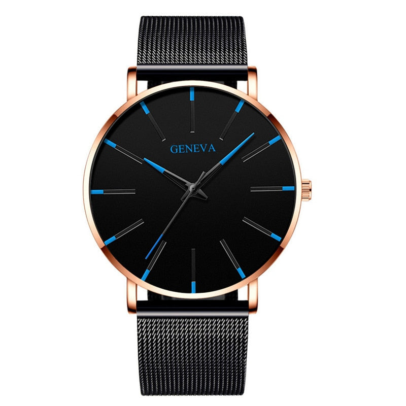 Relógio Masculino Geneva Minimalista Ultra Fino