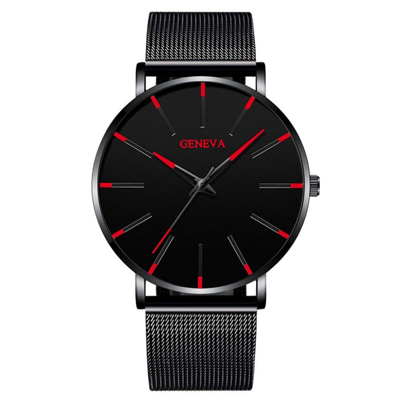 Relógio Masculino Geneva Minimalista Ultra Fino