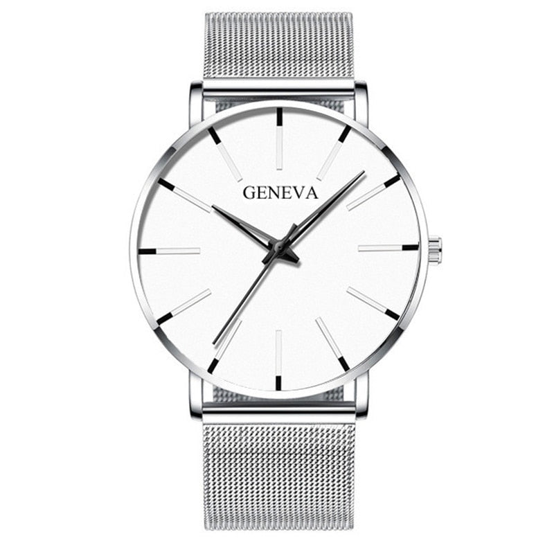 Relógio Masculino Geneva Minimalista Ultra Fino